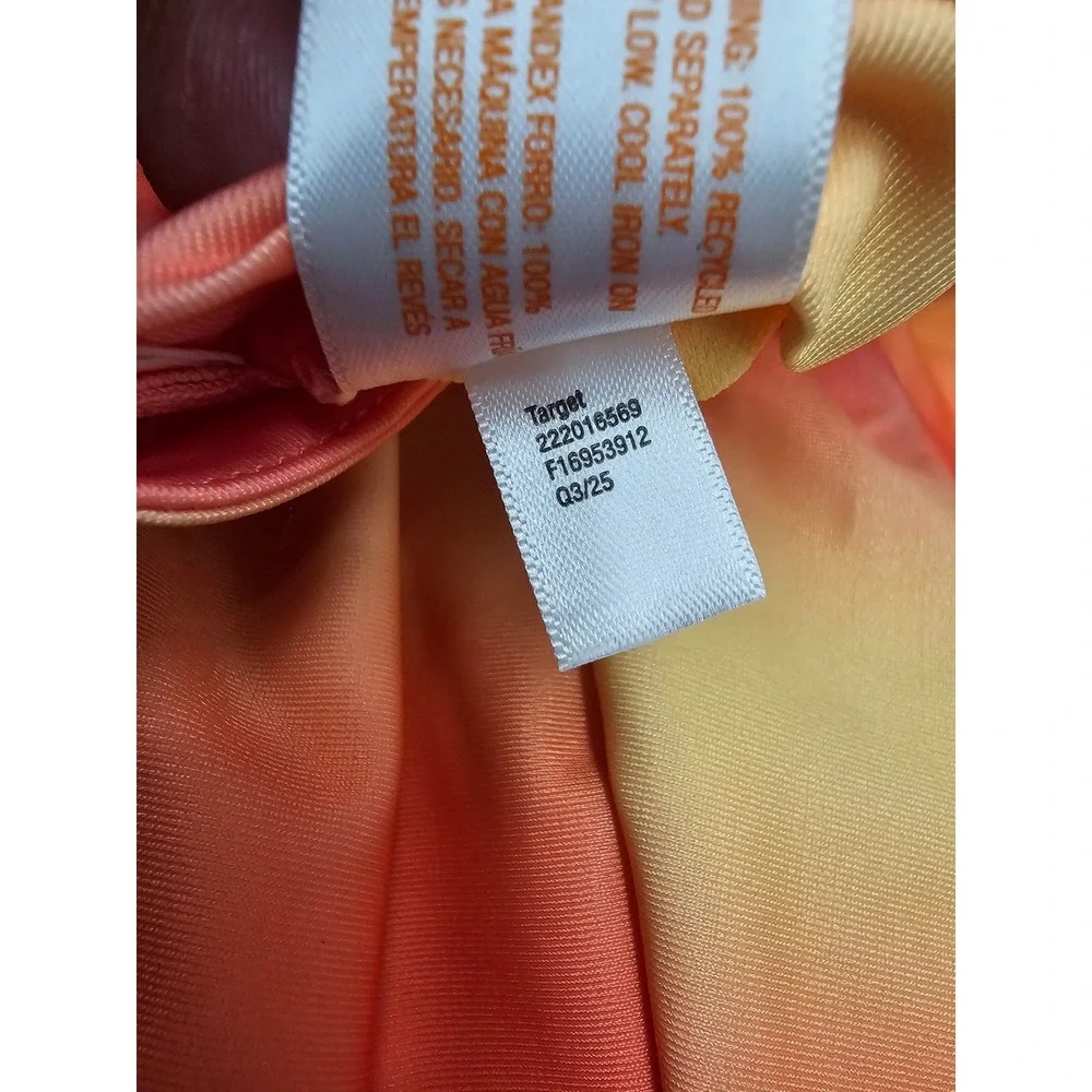 Cat & Jack Girls Ombre One Piece Swimsuit Orange Polyester Blend Size Large